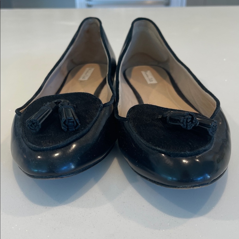 Massino Dutti Black Leather Women's Shoes size 40 8.5 9 - Picture 3 of 11